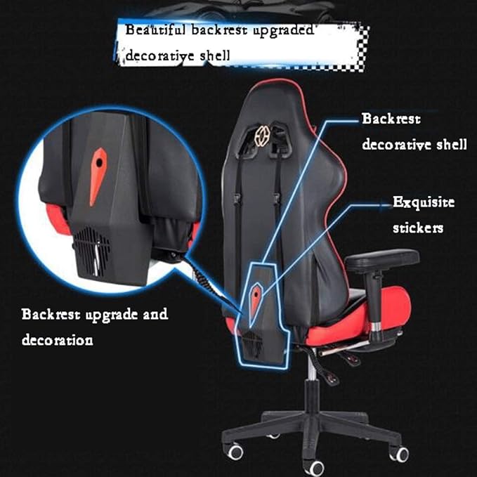 YYDS Chair E-Sports Gaming Chair with Pedal Artificial Leather Executive Ergonomic Swivel Chair with Headrest and Lumbar Pillow Ergonomically (Color : Camouflage Size : Aluminum Alloy feet)