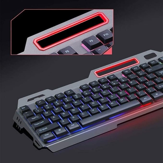 Mechanical Gaming Keyboard RGB Backlit Keys Computer Keyboard 104 Keys Wired Gaming Keyboards USB Keyboard for PC Gamer Laptop (Black)