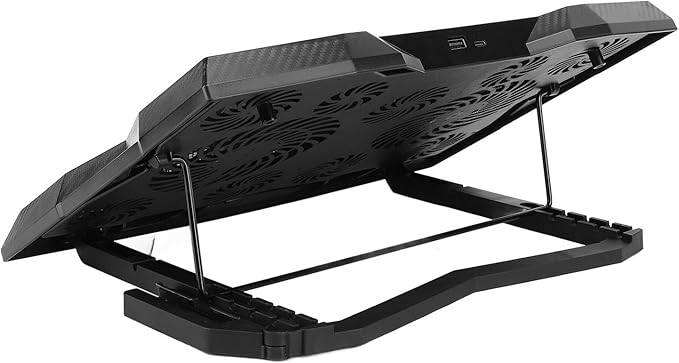 Laptop Cooler Stand Multi Angle Adjustment 3400RPM 5 Height Level 11 Fan Notebook Cooling Pad for Tablet