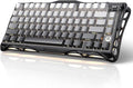 GravaStar Mercury K1 75% Wireless Mechanical Gaming Keyboard Aluminum Alloy Gasket Compact Custom Keyboard Hot-Swap Socket Linear Switches RGB Backlit - Gradient Black