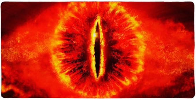 Lord of The Rings Eye of Sauron Large Gaming Mouse Pad Desk Mat with Stitched Edges Non-Slip Base for Gamer Home and Office 31.5 x 15.7
