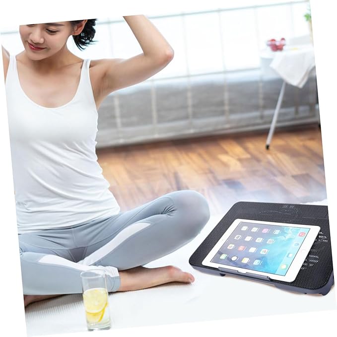 Laptop Cooling Pad USB Powered Fans Portable Heat Dissipation Stand for Gaming Laptops Black Notebook Cooler for Enhanced Performance and Comfort