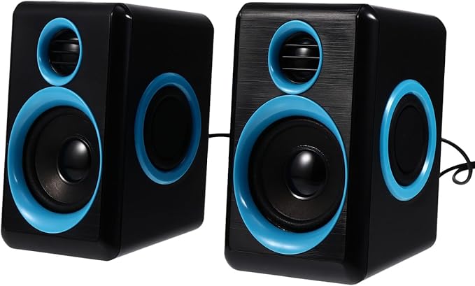 Mini USB 2.0 Computer Speakers for Notebook and Desktop Compact Surround Sound Loudspeaker Box Home and Office Multimedia Speaker with Dc5v Power