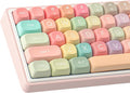 PBT Keycaps 126 Keys MOA Profile Cute Keycap Dye-Sublimation Rainbow Candy Keycaps Set Custom Keycap for Cherry Gateron MX Swithes Mechanical Keyboards (Only Keycaps)