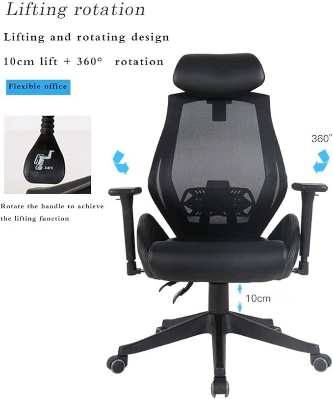 Office Chair Gaming Chair Computer Chair Ergonomic Chair Computer Chair Home Waist Backrest Office Comfortable Long Seat Chair Gaming Chair Study Chair Swivel Chair (Color : Style 1)