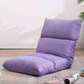 Floor Gaming Chair Fold Up Balcony Chair Tatami Mat Window Seat Cushion Back Support Chair Ergonomic Cushions for Bed (Color : Purple)
