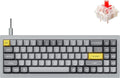 Keychron Q7 Wired Custom Mechanical Keyboard 70% Layout QMK/VIA Programmable Macro with Hot-swappable Gateron G Pro Red Switch Double Gasket Compatible with Mac Windows Linux (Gray - New)