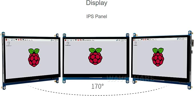 waveshare 7inch HDMI LCD IPS Capacitive Touch Screen 1024×600 Display Monitor Compatible with Raspberry Pi 5/4B/3B+/3B/Pi Zero W/Zero 2W/Pico/Pico W/Pico 2/Pico 2WJetson Nano/Win10/8/7etc.
