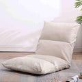 Floor Gaming Chair Fold Up Balcony Chair Tatami Mat Window Seat Cushion Back Support Chair Ergonomic Cushions for Bed (Color : White)