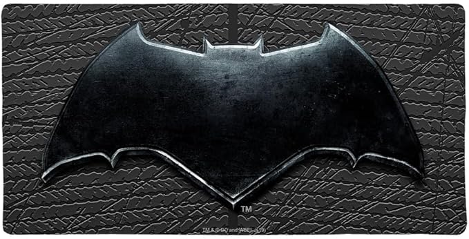 Justice League Movie Batman Logo Large Gaming Mouse Pad Desk Mat with Stitched Edges Non-Slip Base for Gamer Home and Office 31.5 x 15.7