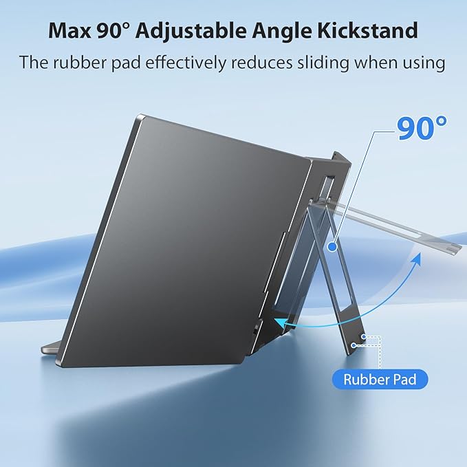KYY Triple Laptop Screen Extender 15.6 1080P FHD IPS Dual Portable Extended Monitor USB C Travel Display for 12-17'' Laptop 210°Rotation &amp Kickstand Plug and Play (Windows Only)