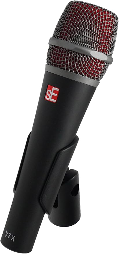 Audiosavings Se Electronics V7 X Bundle: Supercardioid Dynamic Instrument Microphone for Studio Stage RCXFM20E-B 20 Foot XLR Mic Cable RPAK Charcoal Backpack Bag with Padded Laptop Pocket 3-Items