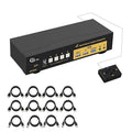 CKLau 4x2 USB 3.0 HDMI KVM Dual Monitor Switch 4 Computers 2 Monitors with CablesAudio Mircophone Digital Display Supports 8K@60Hz 4K@144Hz Emulation EDID Hotkey Switching CKLau-942Hua-5