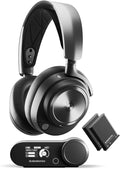 SteelSeries Arctis Nova Pro Wireless Multi-System Gaming Headset - Premium Hi-Fi Drivers - Active Noise Cancellation - Infinity Power System - ClearCast Gen 2 Mic - PC PS5 PS4 Switch Mobile