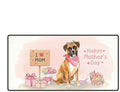 Happy Mother's Day Boxer Love Dog Mom Heart Flower Desk Mat Full Keyboard Mouse Pad Boxers Dog Lover Gifts Idea Large Mousepad 12004