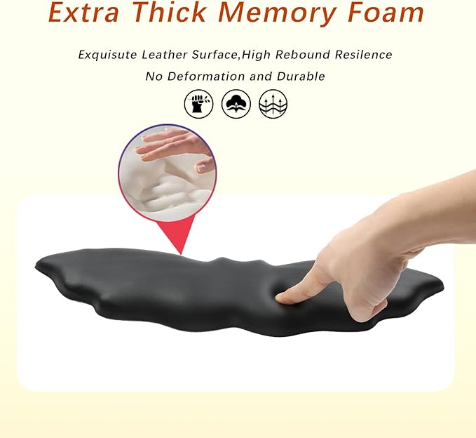 Keyboard Wrist Rest - Soft Leather Halloween Bat Wrist Pad for Mouse Wrist Rest with Non-Slip Base Wrist Pad for KeyboardArm Rest for Desk Computer Laptop Mac Gaming Office Black