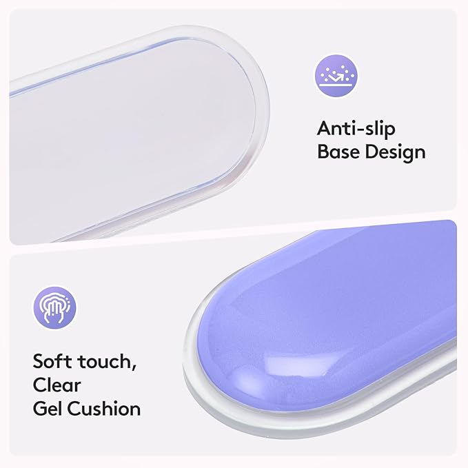Upgrade Wrist Rest for Keyboard and Mouse Ergonomic Gel Keyboard Wrist Rest Support Set Easy Typing Pain Relief Mousepad for Office Gaming Purple Blue Pink
