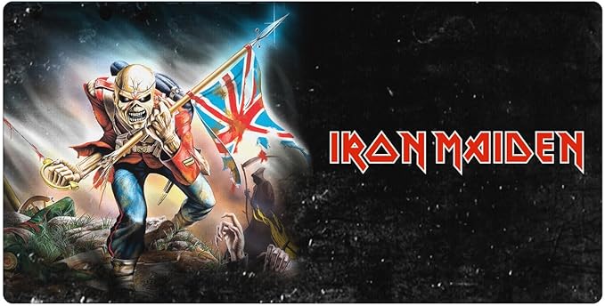 Head Case Designs Officially Licensed Iron Maiden The Trooper Graphic Art 23.62 x 11.81 x 0.12 inches (600 x 300 mm) - L Gaming Office Desk PC Keyboard Mouse Mat Pad