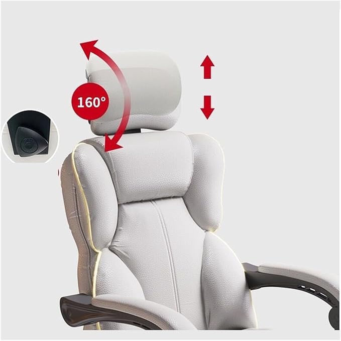 Computer Chair Office Chair Swivel Gaming Chair Computer Chair with Game Chairs Leather Seat for Office Chair Furniture Chair (Color : Grey)