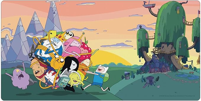 Head Case Designs Officially Licensed Adventure Time Characters Graphics 23.62 x 11.81 x 0.12 inches (600 x 300 mm) - L Gaming Office Desk PC Keyboard Mouse Mat Pad