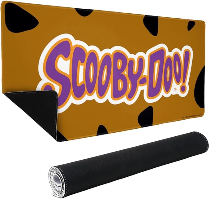 Scooby-Doo Logo Large Gaming Mouse Pad Desk Mat with Stitched Edges Non-Slip Base for Gamer Home and Office 31.5 x 15.7