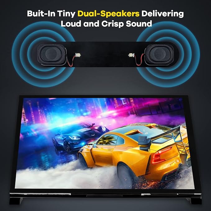 7 Inch IPS LCD Touch Screen Raspberry Pi Monitor Display 1024×600 Capacitive Screen HDMI Monitor Compatible with Raspberry Pi 5/4B/3B+ BB Black Windows 10 8 7