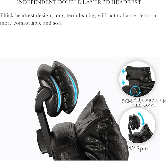 Office Chair Executive Computer Desk and Chair PU Leather Adjustable Height Modern Executive Swivel Sofa Work Chair Ergonomic Waist Support DesignRedB