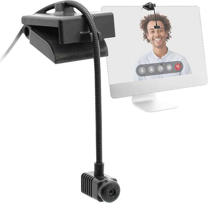 Center Cam V2 Middle-Screen Webcam - The Original Center Cam - 1080p Plug &amp Play USB Adjustable Webcam for Laptop and Desktop for Home Video Conferences