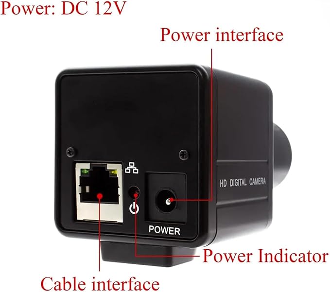 3MP Industrial Camera with 50mm 60mm 100mm 1 CS Mount Manual Iris Lens for Home Surveillance Live Streaming Webcam