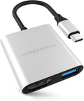 HyperDrive 4K HDMI 3-in-1 USB-C Hub for MacBook Chromebook - Silver