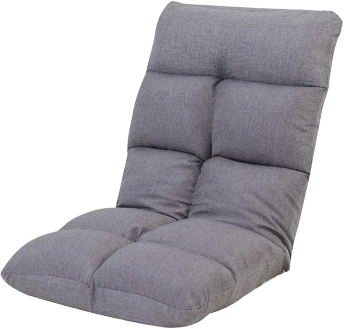 Floor Chair Floor Chair Folding Single Sleep Independent Liner Lazy Leisure Sofa Removable and Washable Computer Bed Chair 5 Levels Adjustable Simple Meditation Chair (Color : Light Blue)