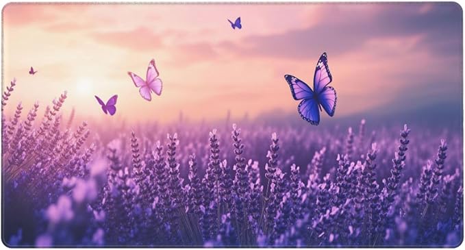 Butterflies Desk Cover MatExtended Large Mouse PadComputer Laptop Mat Desk Decor for Office Game Home 30x16 Inch
