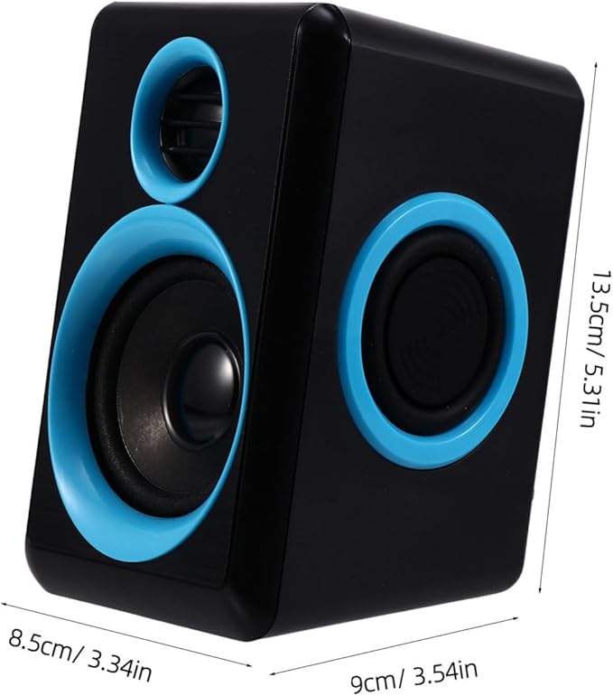 GALPADA Mini USB 2.0 Loudspeaker Box for Desktop Laptop Computer Compact Wired Surround Sound Speaker with Dc5v Power Suitable for Home Office and Gaming Use