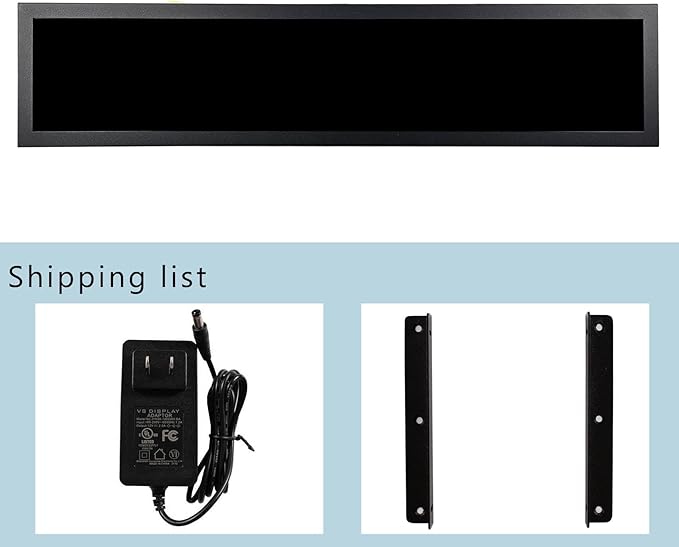 VSDISPLAY 28 Inch Long Stretched Bar LCD 1920x360 IPS Screen Monitor with USB Video Inputfor Gaming Marquee CabinetStore Shelf AdvertisingDigital Signage
