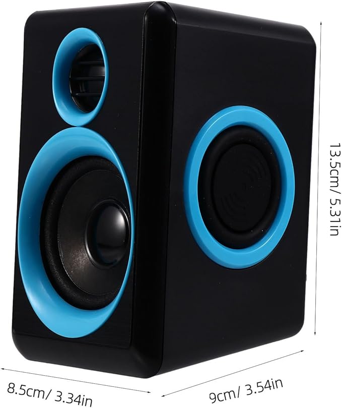 Homoyoyo Mini USB Desktop Computer Speakers 2pcs Mini Speakers for Laptop Pc USB 2.0 Powered Home Computer Sound Box with Dc5v Voltage Support