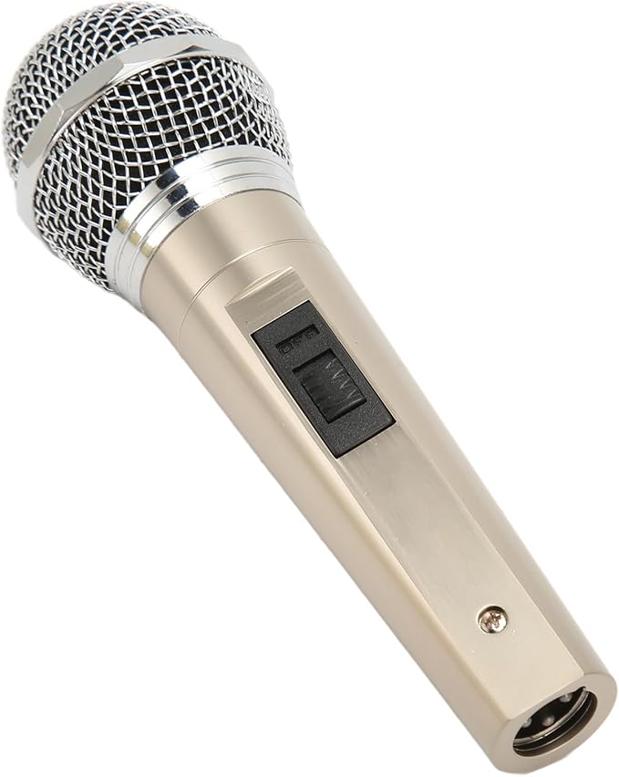 Keenso Dynamic 6.5mm Metal Wired Microphone with 3D Pickup Pattern for Karaoke Live Streaming Professional Microphone for Musicians