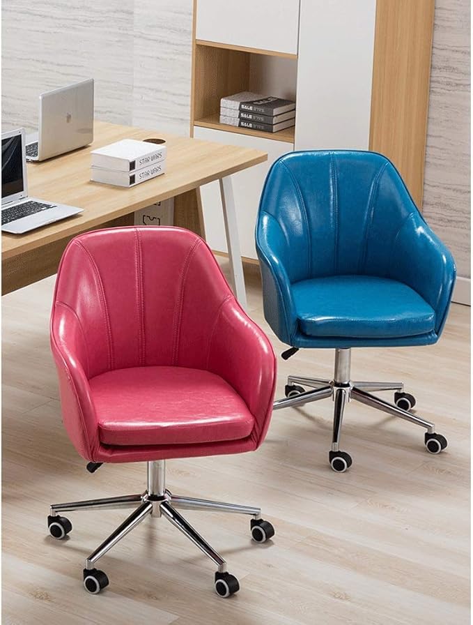YYDS Chair Lovely Bedroom Gaming Chair Computer Office Chair with Steel Feet Ergonomic Home Rotatable Desk Chair for Live Broadcast Ergonomically (Size : Rose red)