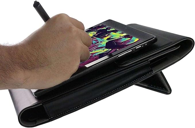 Leather Graphics Tablet Folio Case - Compatible with XP-Pen Deco Pro M Graphic Drawing Tablet