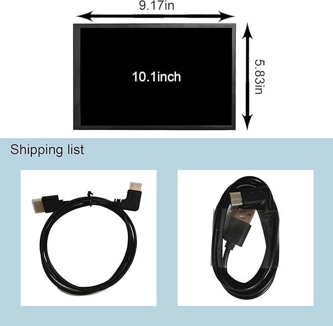 VSDISPLAY 10.1 Inch Portable LCD Monitor 1280x800 IPS Screen as Secondary Display for PC Case Computer Laptop