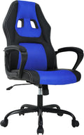 Office Chair Ergonomic Gaming Chair High Back Computer Desk Chair with Lumbar Support Adjustable PU Leather Gamer Chair Comfortable Racing Style for Adults Teens Kids (Classic Version Blue)