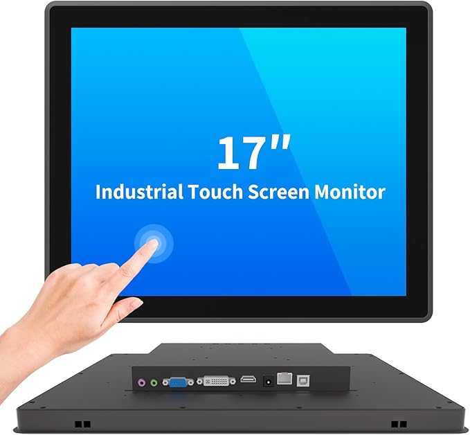 17 Inch Industrial Touch Screen Monitor 10 Points Touch Ratio 5:4 Capacitive PCAP Display 1280x1024R Active Matrix TFT LCD LED Backlight VGA DVI HD-MI Ports