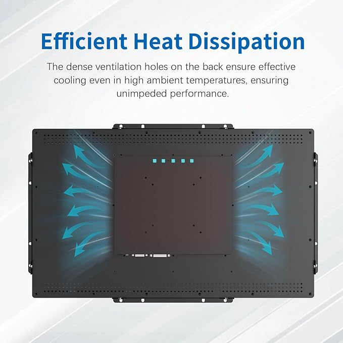 21.5 Inch Open Frame Touch Monitor PCAP 10-Point Touch Industrial Touchscreen Monitor with HDMI/VGA/DVI Interface Active Matrix TFT LCDLED Backlight with VESA Mount