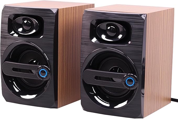 Mini Desktop Speaker for PC 2.0 Wired Compact PC Stereo Speakers 3.5mm Aux Portable Gaming Multimedia Speaker for Phone Laptop Desktop Tablet B