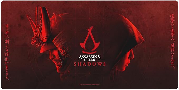 Head Case Designs Officially Licensed Assassin's Creed Yasuke and Naoe Shadows Graphics 23.62 x 11.81 x 0.12 inches (600 x 300 mm) - L Gaming Office Desk PC Keyboard Mouse Mat Pad