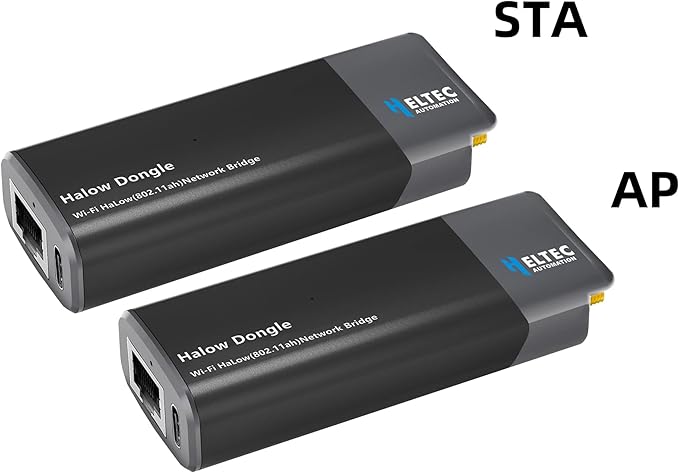 Heltec Wi-Fi HaLow Dongle 1KM Ultra-Long-Range USB Type-C Low Power Consumption Wireless Network Bridge IEEE 802.11ah 902-928MHz Supported Wi-Fi and Ethernet (AP + STA 1Pair)