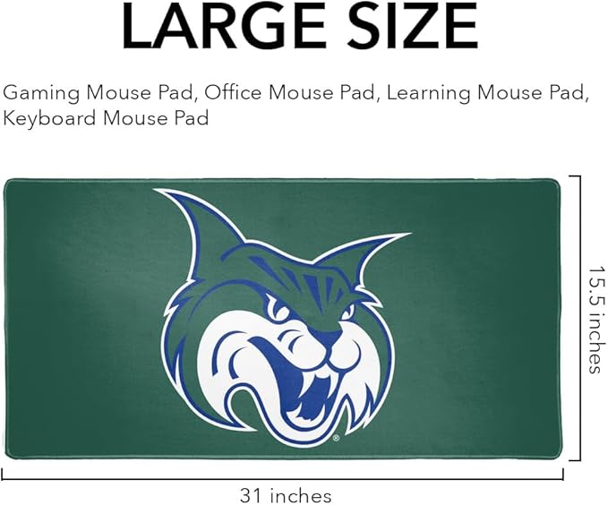 Georgia College GCSU Bobcats Primary Logo Large Gaming Mouse Pad Desk Mat with Stitched Edges Non-Slip Base for Gamer Home and Office 31.5 x 15.7