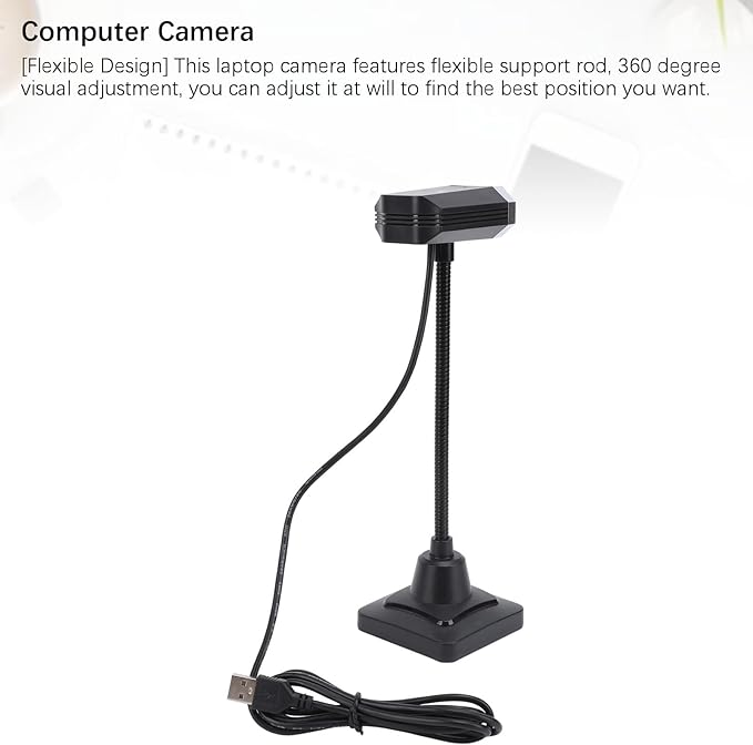 EBTOOLS USB Webcam 720P Plug and Play Computer Camera with Microphone Wide Compatibility Clear Image Transfer Flexible Design