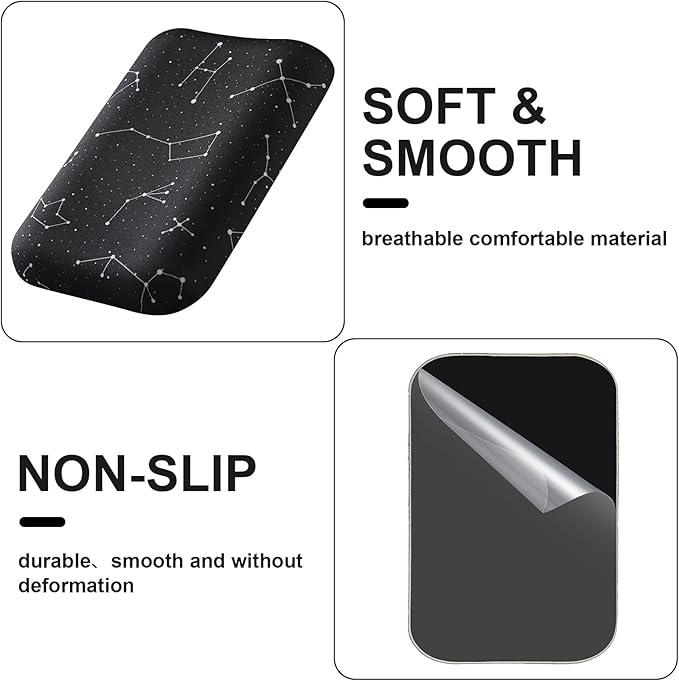 Kigley 4 Pcs Elbow Rest Pads for Desk Ergonomic Wrist Rest Pad Arm Rest Pads with Memory Foam and Non Slip Base for Relieve Elbow and Wrist Pain for Computer Office (Galaxy)