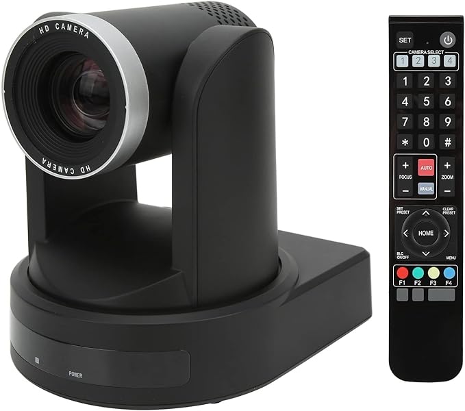 20X Optical Zoom 4K Camera60FPS PTZ Camera 1080P 60FPS Video Camerafor Live Broadcasting Online Teachingfor Conference Churches Events(Black)