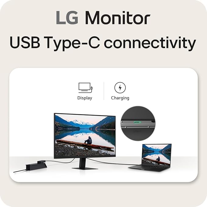 LG 27U631A-B 27-inch QHD (2560 x 1440) IPS Computer Monitor 100Hz 5ms HDR10 Reader Mode Flicker Safe HDMI USB Type-C 15W PD Black